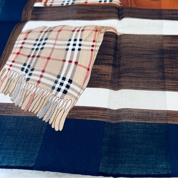 Burberrys of London Nova Check Multicolor Square Bandana/Scarf NWOT - Picture 13 of 13